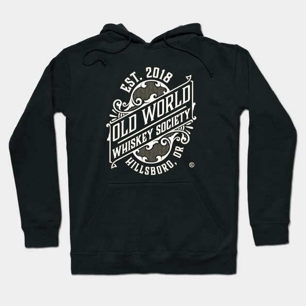 White logo, Hillsboro Hoodie by Old World Whiskey Society